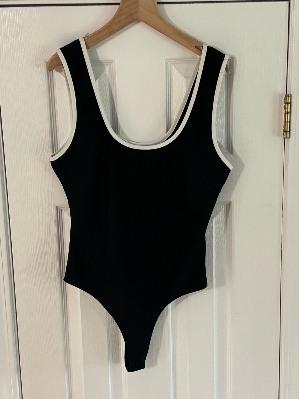 Black bodysuit with White Trim